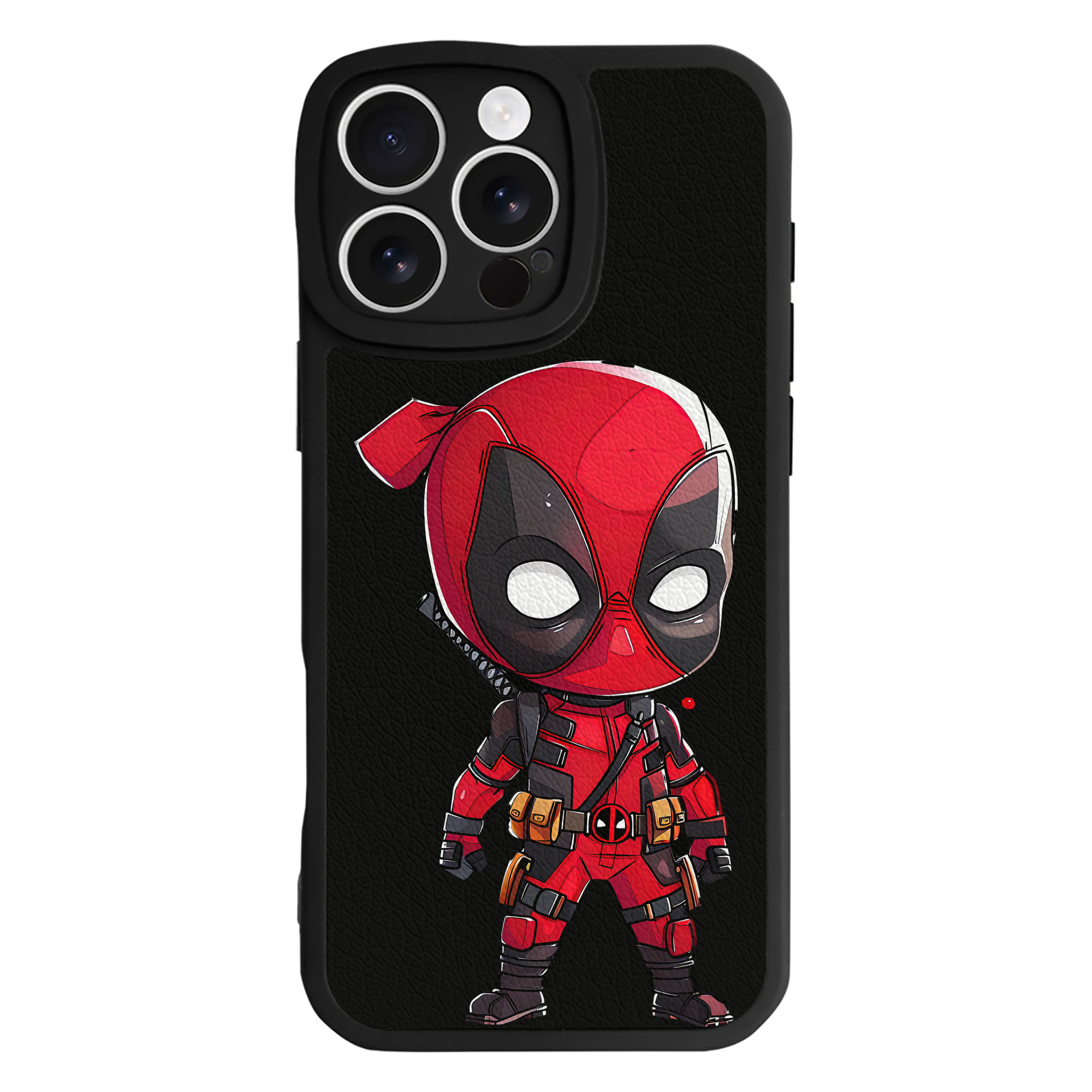 （画像用） Deadpool デッドプール 【iPhone 16シリーズ対応】シリコンスマホケース（レザー調） 材質：シリコン